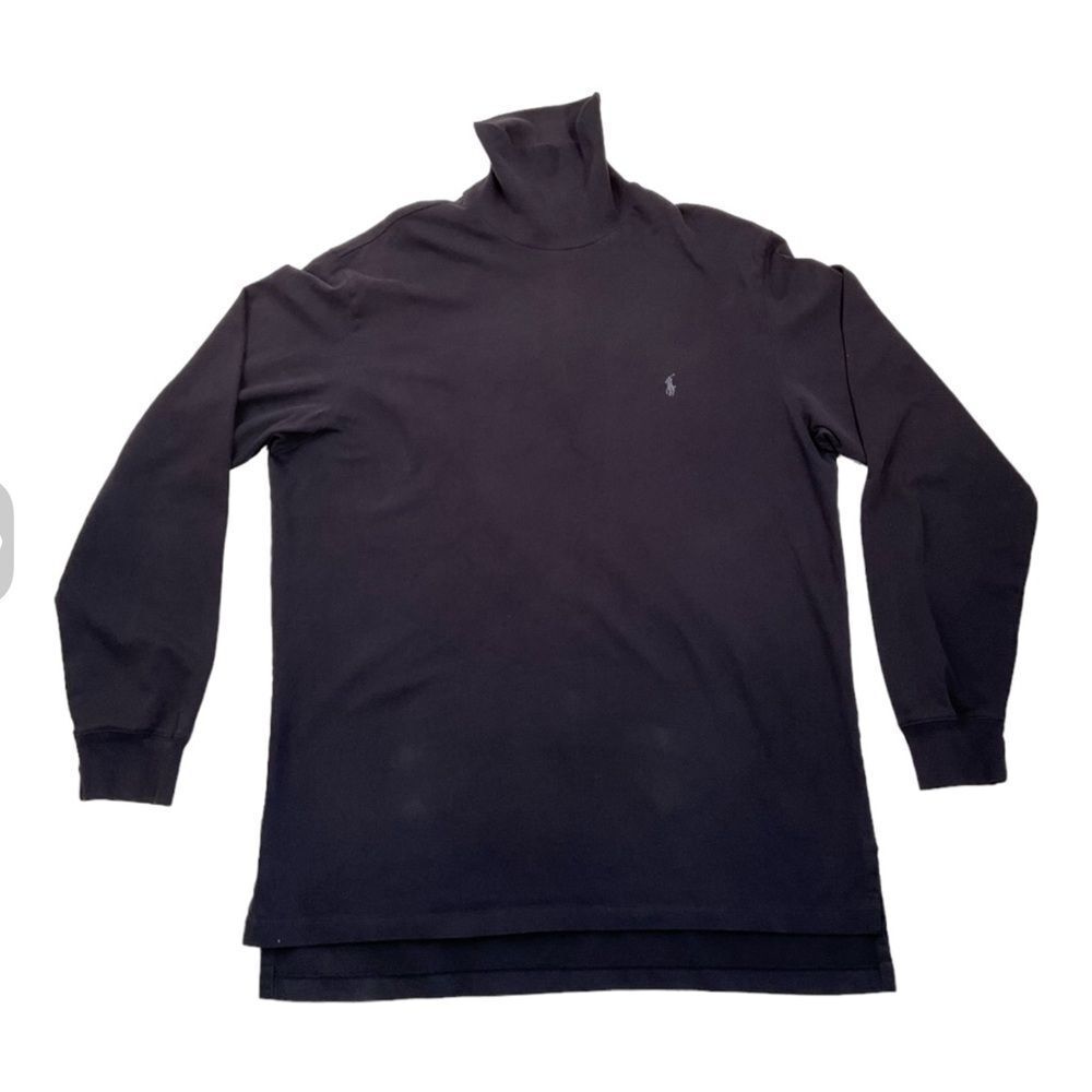 Polo by Ralph Lauren Mens Dark Purple Turtleneck Sweater Pullover Size Large